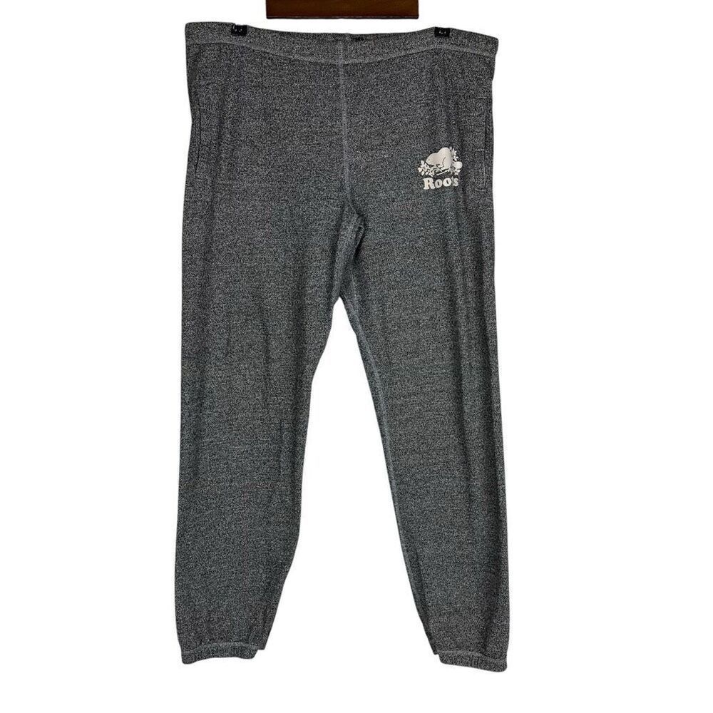 Roots Medium Organic Original Sweatpants Salt and Pepper Flaws